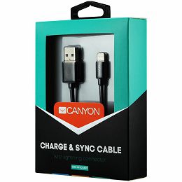 CANYON cable MFI-1 Lightning 12W 1m Black