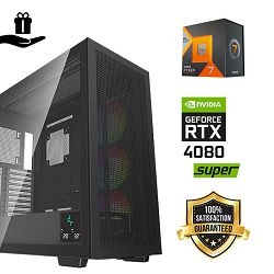 DeepCool Digital Gamer PC (AMD Ryzen 7 7800X3D, 32GB RAM, SSD+HDD, RTX 4080Super, 1000W, Midi ATX) Poklon 