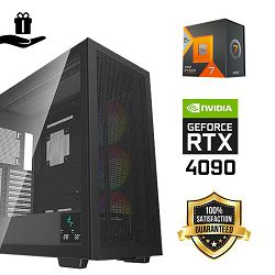 DeepCool Digital Gamer PC (AMD Ryzen 7 7800X3D, 32GB RAM, SSD+HDD, RTX 4090, 1000W, Midi ATX) Poklon 