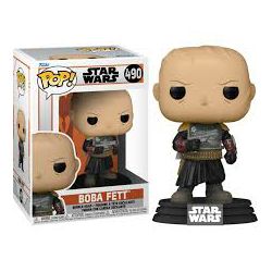 FUNKO POP STAR WARS: MANDALORIAN- BOBA FETT W/O HELMET - 889698582889