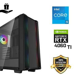 Futura IT BB Gamer PC (Intel i5 14400F, 32GB RAM, SSD 1TB, RTX 4060Ti, 650W, Midi ATX) Poklon  