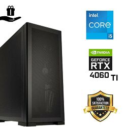 Futura IT BB Gamer PC (Intel i5 14400F, 32GB RAM, SSD 1TB, RTX 4060Ti, 650W, Midi ATX) Poklon  