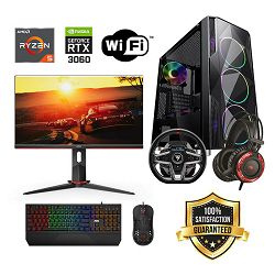 FuturaIT AIO Gaming PC (AMD Ryzen 5 5500, 16GB RAM, SSD 1TB, RTX 3060, 650W, Midi ATX)