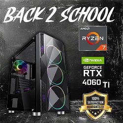 FuturaIT Back2School PC (AMD Ryzen 7 5700X, 16GB RAM, RTX 4060Ti, 650W, Midi ATX) 