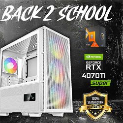 FuturaIT Back2School PC (AMD Ryzen 7800X3D, 32GB RAM, 4070Ti Super, SSD 2TB, 850W, Midi ATX)