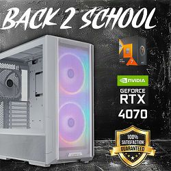 FuturaIT Back2School PC (AMD Ryzen 7800X3D, 32GB RAM, RTX 4070, SSD 2TB, 850W, Midi ATX)