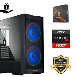 FuturaIT BB Gamer PC (AMD Ryzen 5 7500F, 32GB RAM, SSD 2TB, RX 7800XT, 750W, Midi ATX) Poklon 