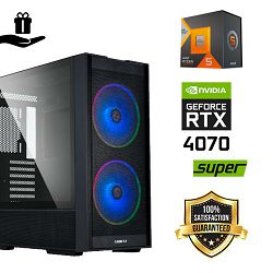 FuturaIT BB Gamer PC (AMD Ryzen 5 7600X3D, 32GB RAM, SSD+HDD, RTX 4070S, 850W, Midi ATX) Poklon 