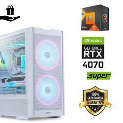 FuturaIT BB Gamer PC (AMD Ryzen 5 7600X3D, 32GB RAM, SSD+HDD, RTX 4070S, 850W, Midi ATX) Poklon 