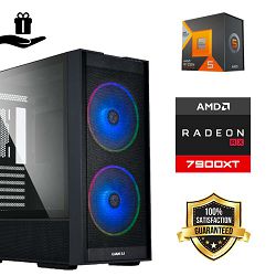 FuturaIT BB Gamer PC (AMD Ryzen 5 7600X3D, 32GB RAM, SSD+HDD, RX 7900XT, 850W, Midi ATX) Poklon 