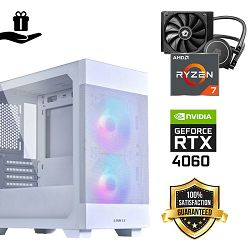 FuturaIT BB Gamer PC (AMD Ryzen 7 5700X, 32GB RAM, SSD 1TB, RTX 4060, 650W, Mini ATX) Poklon 