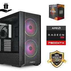 FuturaIT BB Gamer PC (AMD Ryzen 7 5700X3D, 32GB RAM, SSD 2TB, RX 7900XTX, 850W, Midi ATX) Poklon 