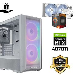 FuturaIT BB Gamer PC (AMD Ryzen 7 5700X3D, 32GB RAM, SSD+HDD, RTX 4070Ti, 850W, Midi ATX) Poklon 