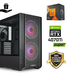 FuturaIT BB Gamer PC (AMD Ryzen 7 7800X3D, 32GB RAM, SSD 2TB, RTX 4070Ti-S, 850W, Midi ATX) Poklon 