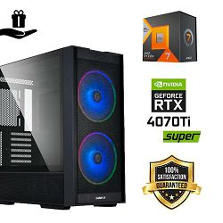 FuturaIT BB Gamer PC (AMD Ryzen 7 7800X3D, 32GB RAM, SSD 2TB, RTX 4070Ti-S, 850W, Midi ATX) Poklon 