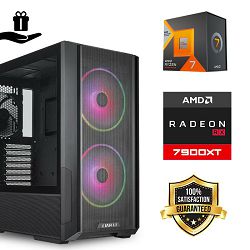 FuturaIT BB Gamer PC (AMD Ryzen 7 7800X3D, 32GB RAM, SSD+HDD, RX 7900XT, 850W, Midi ATX) Poklon 