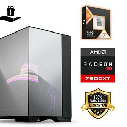 FuturaIT BB Gamer PC (AMD Ryzen 7 9800X3D, 32GB RAM, SSD+HDD, RX 7900XT. 850W, Midi ATX) Poklon