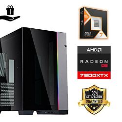 FuturaIT BB Gamer PC (AMD Ryzen 7 9800X3D, 32GB RAM, SSD+HDD, RX 7900XTX, 1000W, Midi ATX) Poklon 