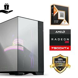 FuturaIT BB Gamer PC (AMD Ryzen 7 9800X3D, 32GB RAM, SSD+HDD, RX 7900XTX, 850W, Midi ATX) Poklon 