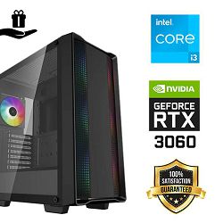 FuturaIT BB Gamer PC (Intel i3 12100F, 16GB RAM, SSD 500GB, RTX 3060, 550W, Midi ATX) Poklon 