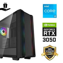 FuturaIT BB Gamer PC (Intel i3 12100F, 16GB RAM, SSD 500GB, RTX 3050, 550W, Midi ATX) Poklon 