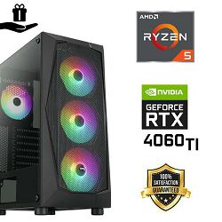 FuturaIT BB GamerPC (AMD Ryzen 5 5600X, 16GB RAM, SSD 1TB, RTX 4060Ti, 650W, Midi ATX) Poklon 