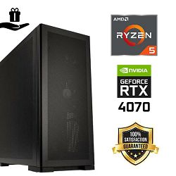 FuturaIT BB GamerPC (Amd Ryzen 5 7500F, 32GB RAM, SSD 1TB, RTX 4070, 650W, Midi ATX) Poklon 