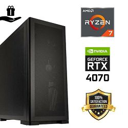 FuturaIT BB GamerPC (AMD Ryzen 7 5700X3D, 32GB RAM, SSD 1TB, RTX 4070, 650W, Midi ATX) Poklon 