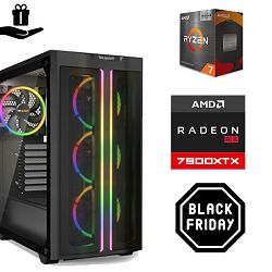 FuturaIT BB GamerPC (AMD Ryzen 7 5700X3D, 32GB RAM, SSD+HDD, RX 7900XTX, 1000W, Midi ATX) Poklon 