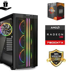 FuturaIT BB GamerPC (AMD Ryzen 7 5700X3D, 32GB RAM, SSD+HDD, RX 7900XTX, 1000W, Midi ATX) Poklon 