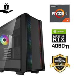 FuturaIT BB GamerPC (AMD Ryzen 7 5800X, 32GB RAM, SSD 1TB, RTX 4060Ti, 750W, Midi ATX) Poklon 