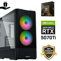 FuturaIT BestBuy Gamer PC (AMD Ryzen 5 9600X, 32GB RAM, SSD 2TB, RTX 5070Ti, 850W, Midi ATX) Poklon 