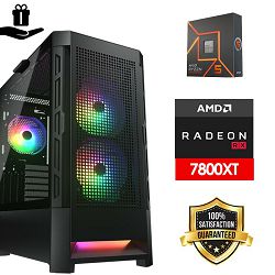 FuturaIT Cougar Gamer PC (AMD Ryzen 5 7500F, 32GB RAM, SSD 1TB, RX 7800XT, 750W,Cougar Case) Poklon 