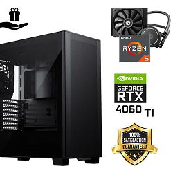 FuturaIT Elite Gamer PC (AMD Ryzen 5 5600X, 32GB RAM, SSD 1TB, NV RTX 4060Ti, 650W, Midi ATX) Poklon 