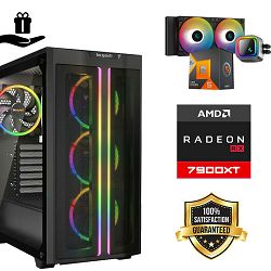 FuturaIT Elite Gamer PC (AMD Ryzen 5 7600X3D, 32GB RAM, SSD+HDD, RX 7900XT, 850W, Midi ATX) Poklon