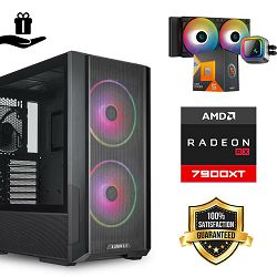 FuturaIT Elite Gamer PC (AMD Ryzen 5 7600X3D, 32GB RAM, SSD+HDD, RX 7900XT, 850W, Midi ATX) Poklon