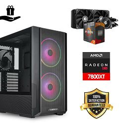 FuturaIT Elite Gamer PC (AMD Ryzen 7 5700X3D, 32GB RAM, SSD 1TB, RX 7800XT, 650W, Midi ATX) Poklon 