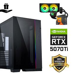 FuturaIT Elite Gamer PC (AMD Ryzen 7 7800X3D, 32GB RAM, SSD+HDD, RTX 5070Ti, 850W, Midi ATX) Poklon 