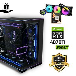 FuturaIT Elite Gamer PC (AMD Ryzen 7 9800X3D, 32GB RAM, SSD+HDD, 4070Ti-S, 850W, Midi ATX) Poklon