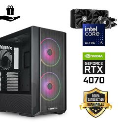 FuturaIT Elite Gamer PC (Intel Ultra 5 245KF, 32GB RAM, SSD 2TB, RTX 4070, 650W, Midi ATX) Poklon