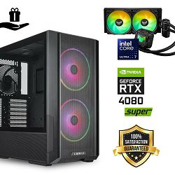 FuturaIT Elite Gamer PC (Intel Ultra 7 265K, 32GB RAM, SSD+HDD, RTX4080S, 1000W, Midi ATX) Poklon