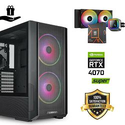 FuturaIT Elite GamerPC (AMD Ryzen 5 7600X, 32GB RAM, SSD+HDD, RTX 4070S, 750W, Midi ATX) Poklon 