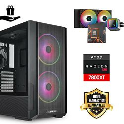 FuturaIT Elite GamerPC (AMD Ryzen 5 7600X, 32GB RAM, SSD+HDD, RX 7800XT, 750W, Midi ATX) Poklon 