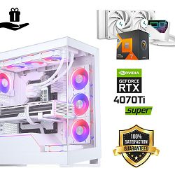 FuturaIT Elite GamerPC (AMD Ryzen 7 7800X3D, 32GB RAM, SSD+HDD, RTX 4070Ti-S, 850W, Midi ATX) Poklon 