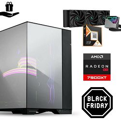 FuturaIT Elite GamerPC (AMD Ryzen 7 9800X3D, 32GB RAM, SSD 2TB, RX 7900XT, 1000W, Midi ATX) 