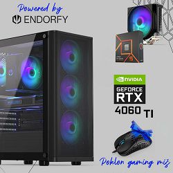 FuturaIT Endorfy Gamer PC (AMD Ryzen 5 7500F, 16GB RAM, SSD 1TB, RTX 4060Ti, 700W, Midi ATX) Poklon 