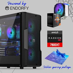 FuturaIT Endorfy Gamer PC (AMD Ryzen 5 7600X, 32GB RAM, SSD+HDD, AMD RX 7800XT, 650W, Midi ATX)