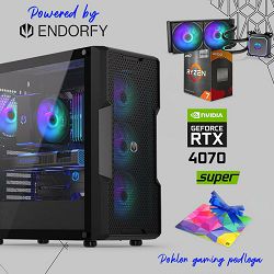 FuturaIT Endorfy Gamer PC (AMD Ryzen 7 5700X3D, 32GB RAM, SSD+HDD, RTX 4070Super, 850W, Midi ATX) Poklon 