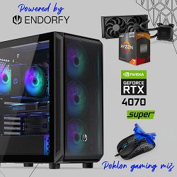 FuturaIT Endorfy Gamer PC (AMD Ryzen 7 5700X3D, 32GB RAM, SSD+HDD, RTX 4070Super, 850W, Midi ATX) Poklon 