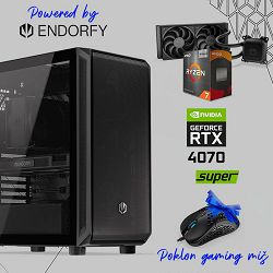 FuturaIT Endorfy Gamer PC (AMD Ryzen 7 5700X3D, 32GB RAM, SSD+HDD, RTX 4070Super, 750w, Midi ATX) Poklon 